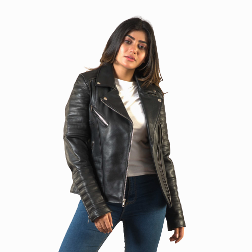 100% Genuine Leather Biker Jacket for Women – TheJacketStore