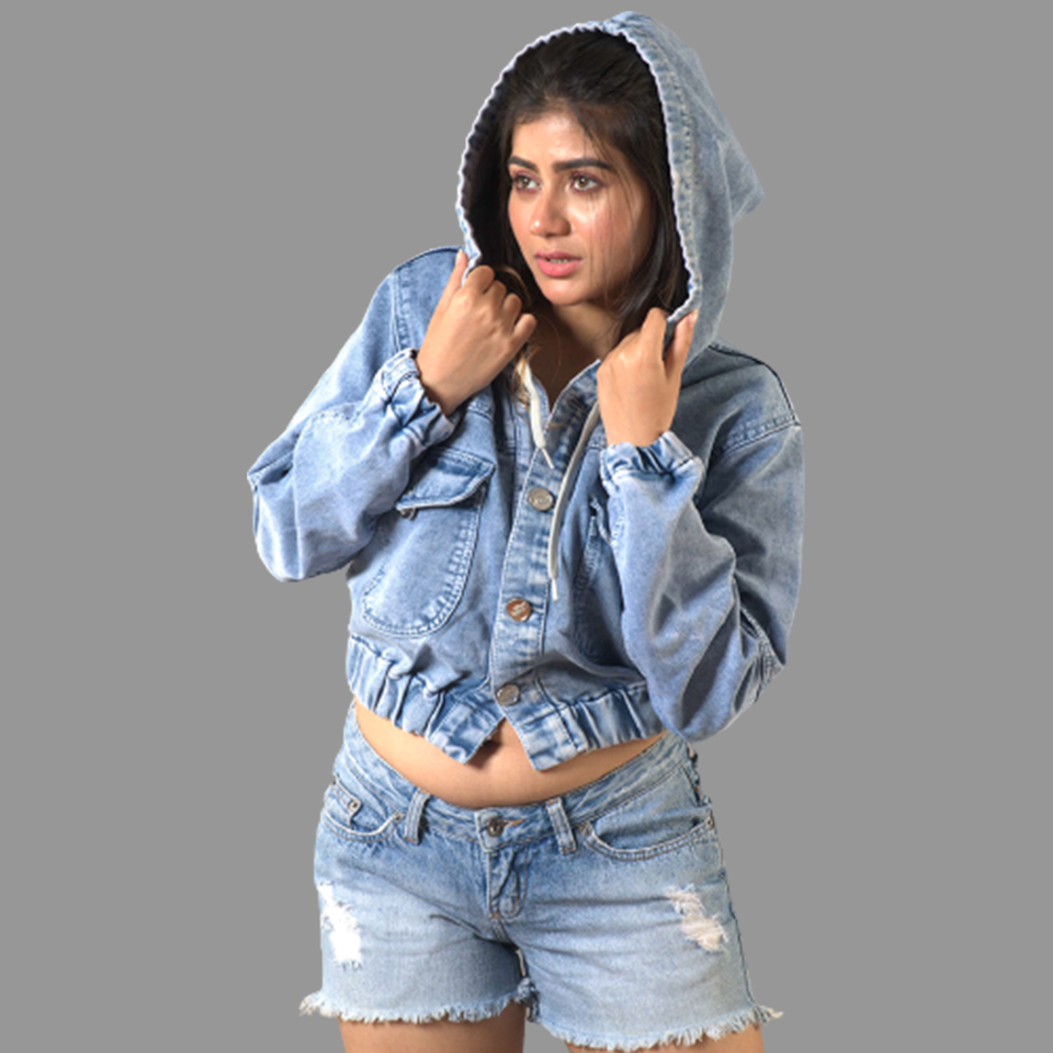 Kids Hooded Denim Jacket, Full Sleeves, Size: S-L at Rs 650/piece in  Ludhiana